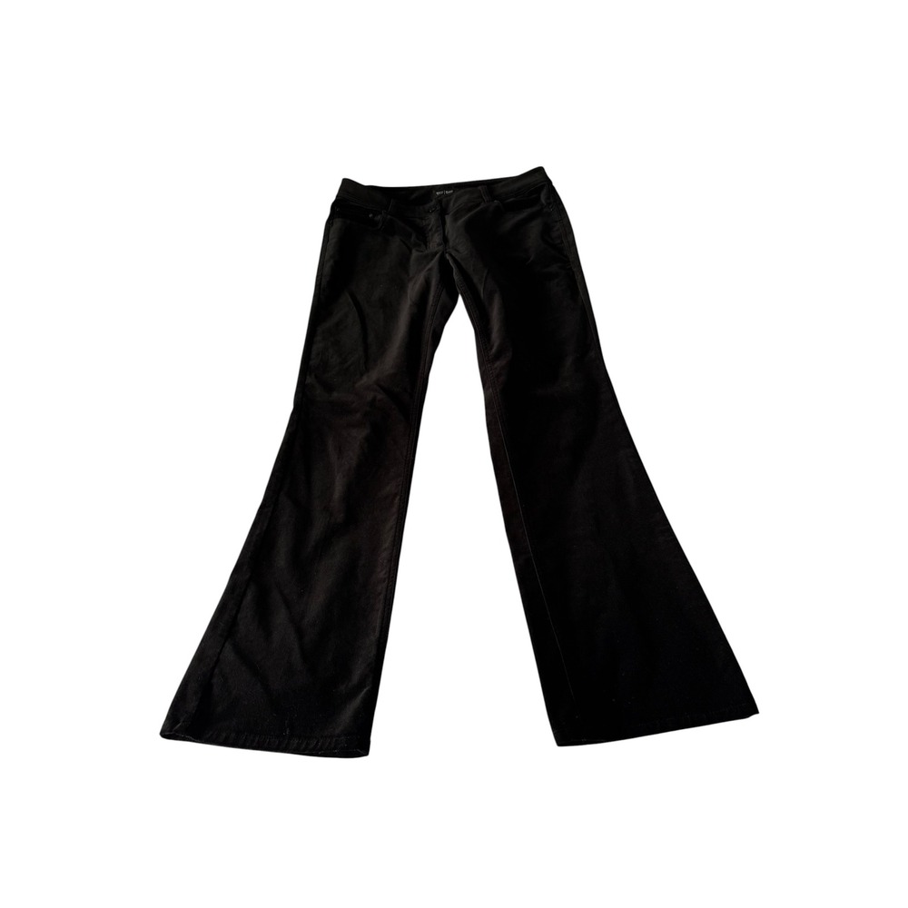 White House Black Market Blanc Black Bootcut Velvet Pants Size 10R RN 111459